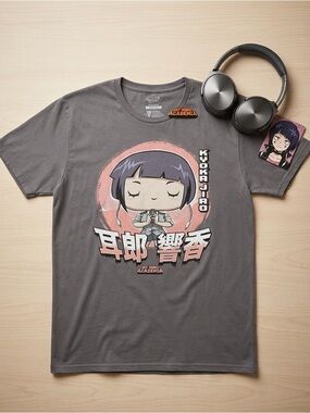 Funko Pop! Tees My Hero Academia Kyoka Jiro Graphic T-Shirt Grey L